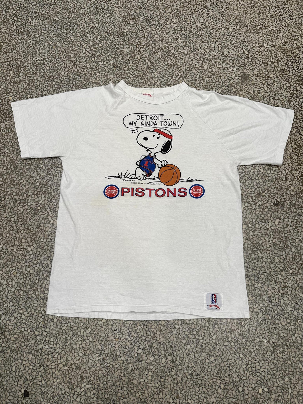Detroit Pistons Vintage 80s Snoopy Detroit My Kinda Town Rare ABC Vintage 