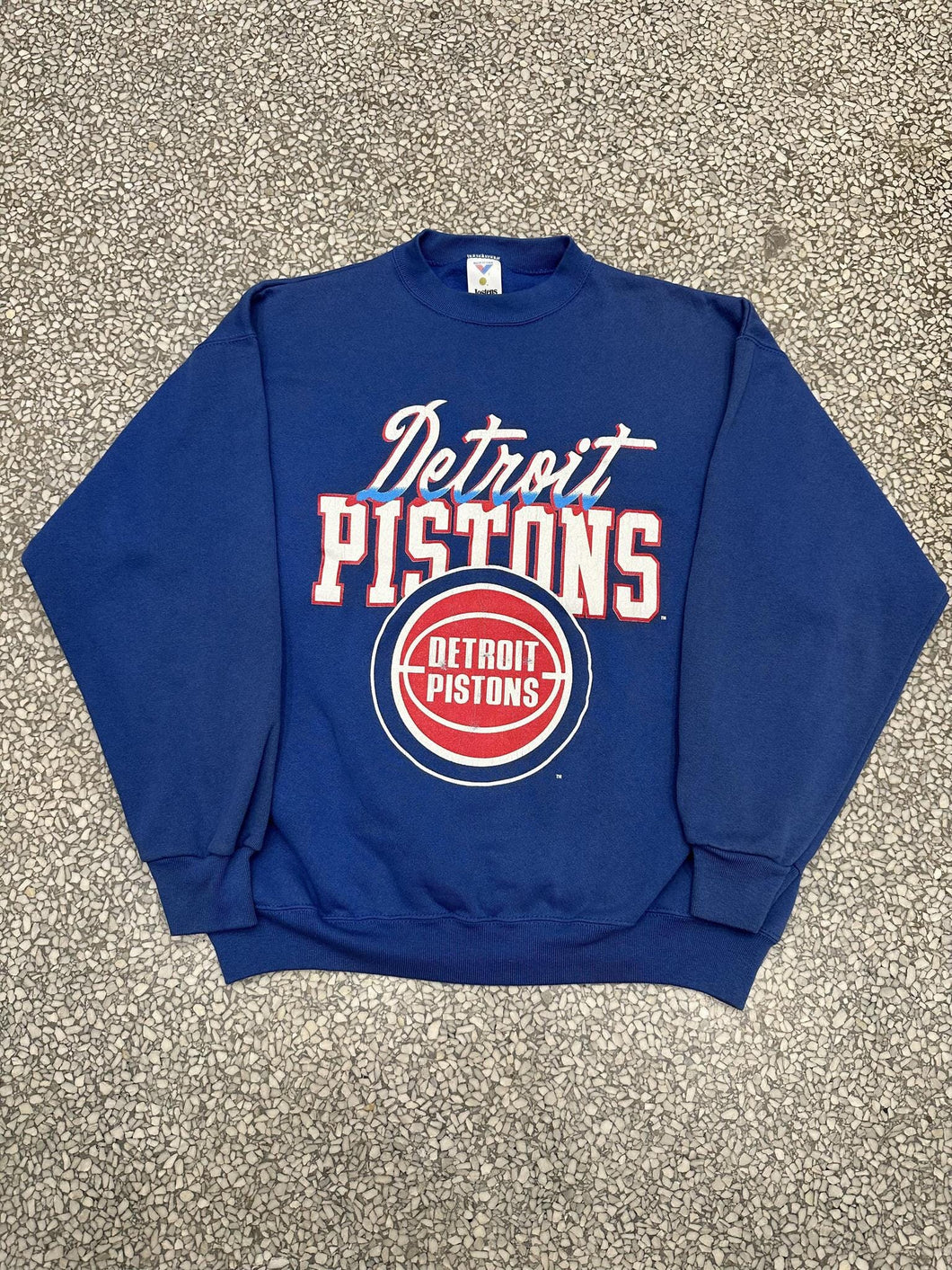 Detroit Pistons Vintage 90s Jostens Crewneck Faded Blue ABC Vintage 