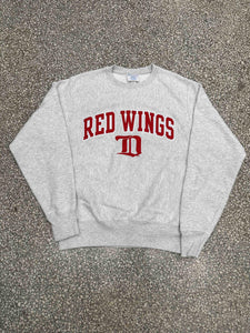 Detroit Red Wings 90s D Logo Champion Crewneck White ABC Vintage 