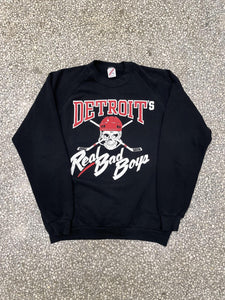 Detroit Red Wings - Detroit's Real Bad Boys Crewneck Black Jerzees Tag ABC Vintage 