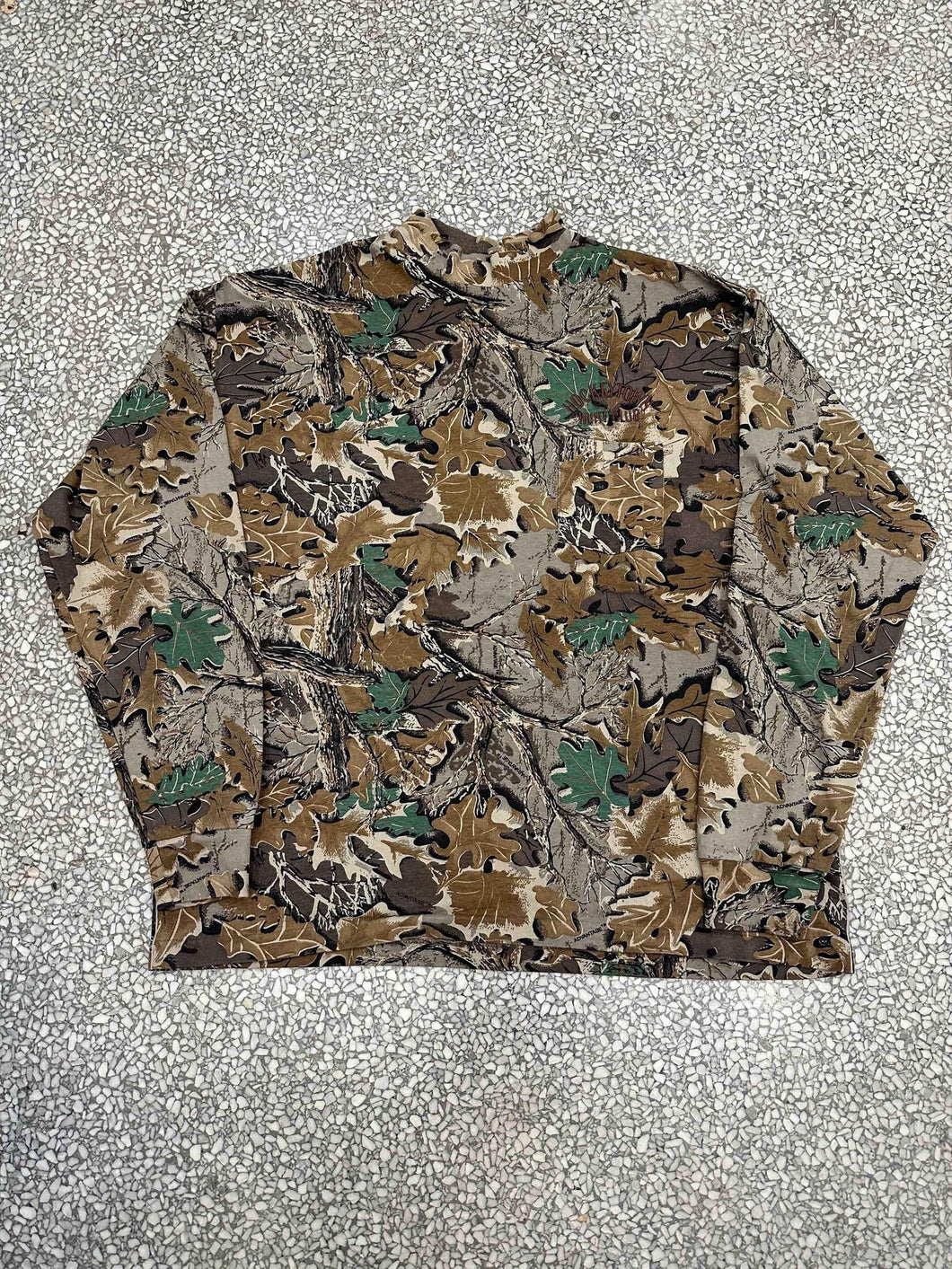 Detroit Red Wings Hockeytown Hunt Club Vintage 90s Pocket Turtle Neck L/S Shirt Real Tree Camo ABC Vintage 