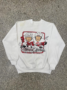 Detroit Red Wings Vintage 1987 The Bruise Brothers Crewneck White ABC Vintage 