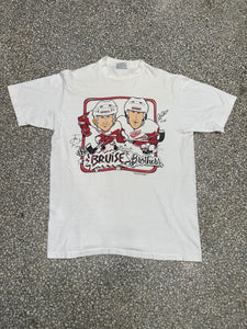 Detroit Red Wings Vintage 1987 The Bruise Brothers Faded White ABC Vintage 