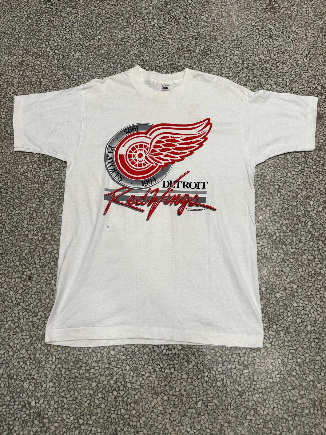 Detroit Red Wings Vintage 1993-1994 Playoffs Cream ABC Vintage 