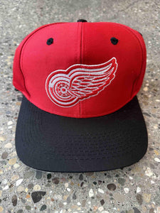 Detroit Red Wings Vintage 90s Embroidered Wing Snapback Red Black ABC Vintage 