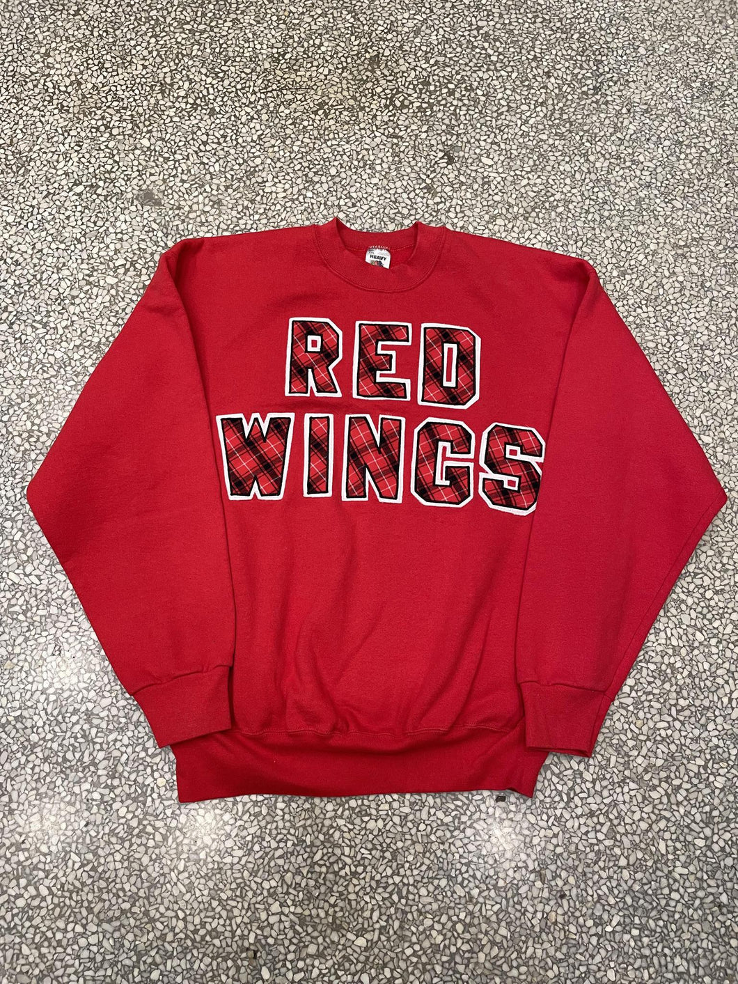 Detroit Red Wings Vintage 90s Flannel Scripts Crewneck Red – ABC Vintage