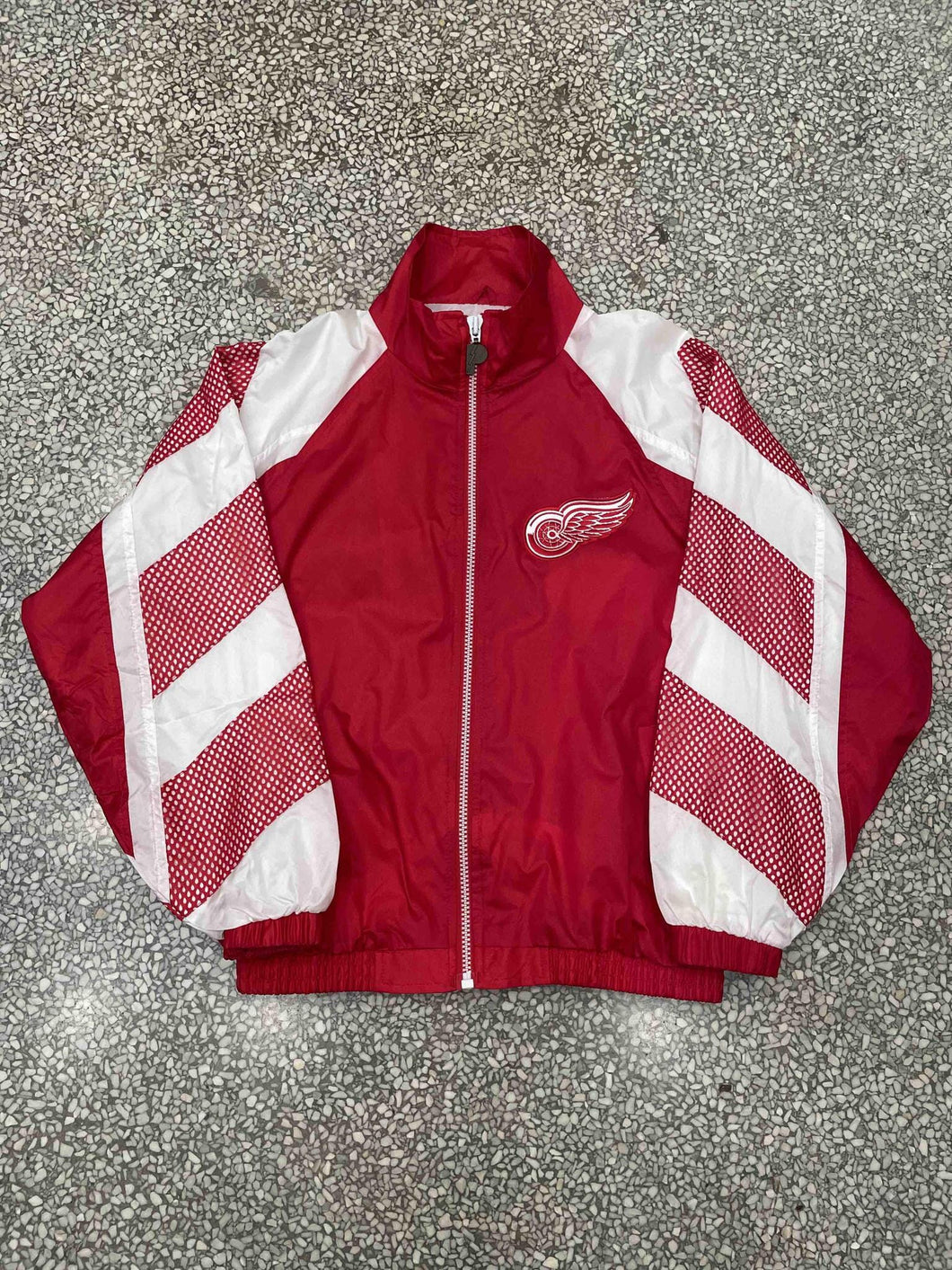 Detroit Red Wings Vintage 90s Pro Player Zip Up Windbreaker Jacket ABC Vintage 