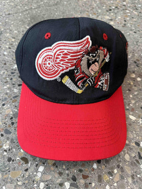 Vintage Detroit Red Wings Corduroy Hockey Hat NHL Logo Athletic