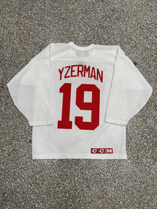 Detroit Red Wings Vintage 90s Yzerman CCM Hockey Jersey White ABC Vintage 