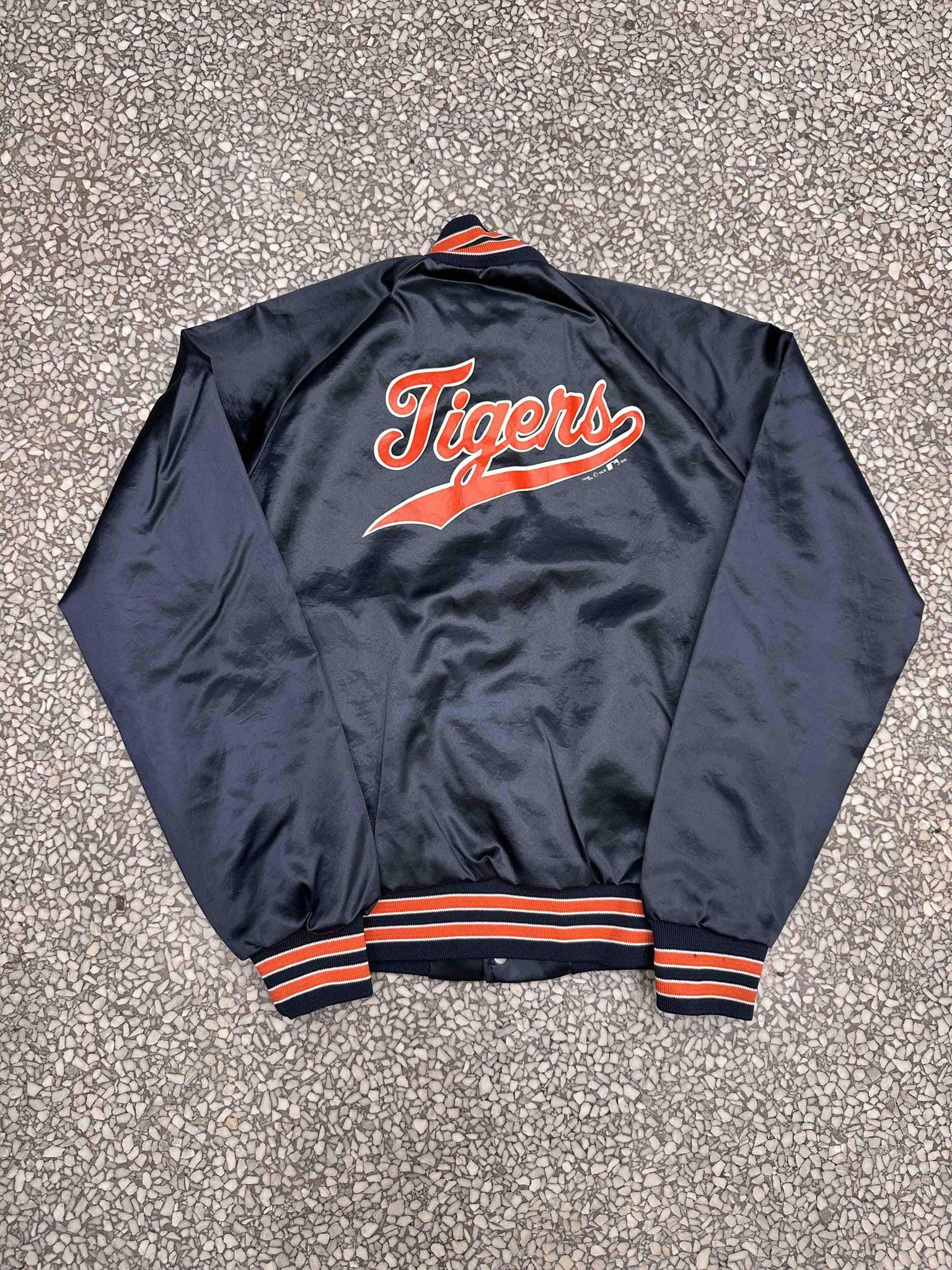 Detroit Tigers Vintage 1990 Chalk Line Satin Bomber Jacket – ABC