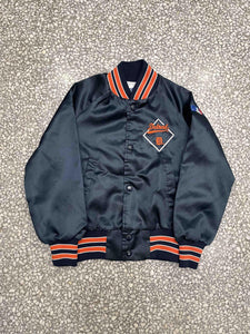 Detroit Tigers Vintage 1990 Chalk Line Youth Satin Bomber Jacket ABC Vintage 