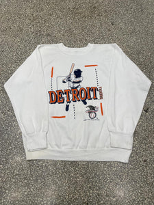 Detroit Tigers Vintage 1991 Logo 7 Crewneck White ABC Vintage 