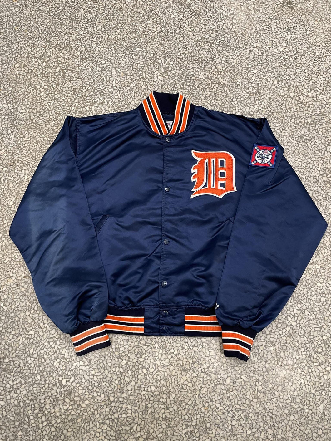 Detroit Tigers Vintage 90s Old English D Starter Satin Bomber Jacket ABC Vintage 