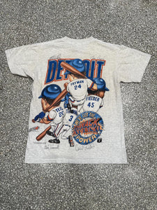 Detroit Tigers Vintage 90s We've Got The Thwack Attack Power Faded Grey ABC Vintage 
