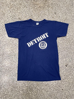Detroit Tigers Vintage Detroit Paper Thin Faded Navy ABC Vintage 