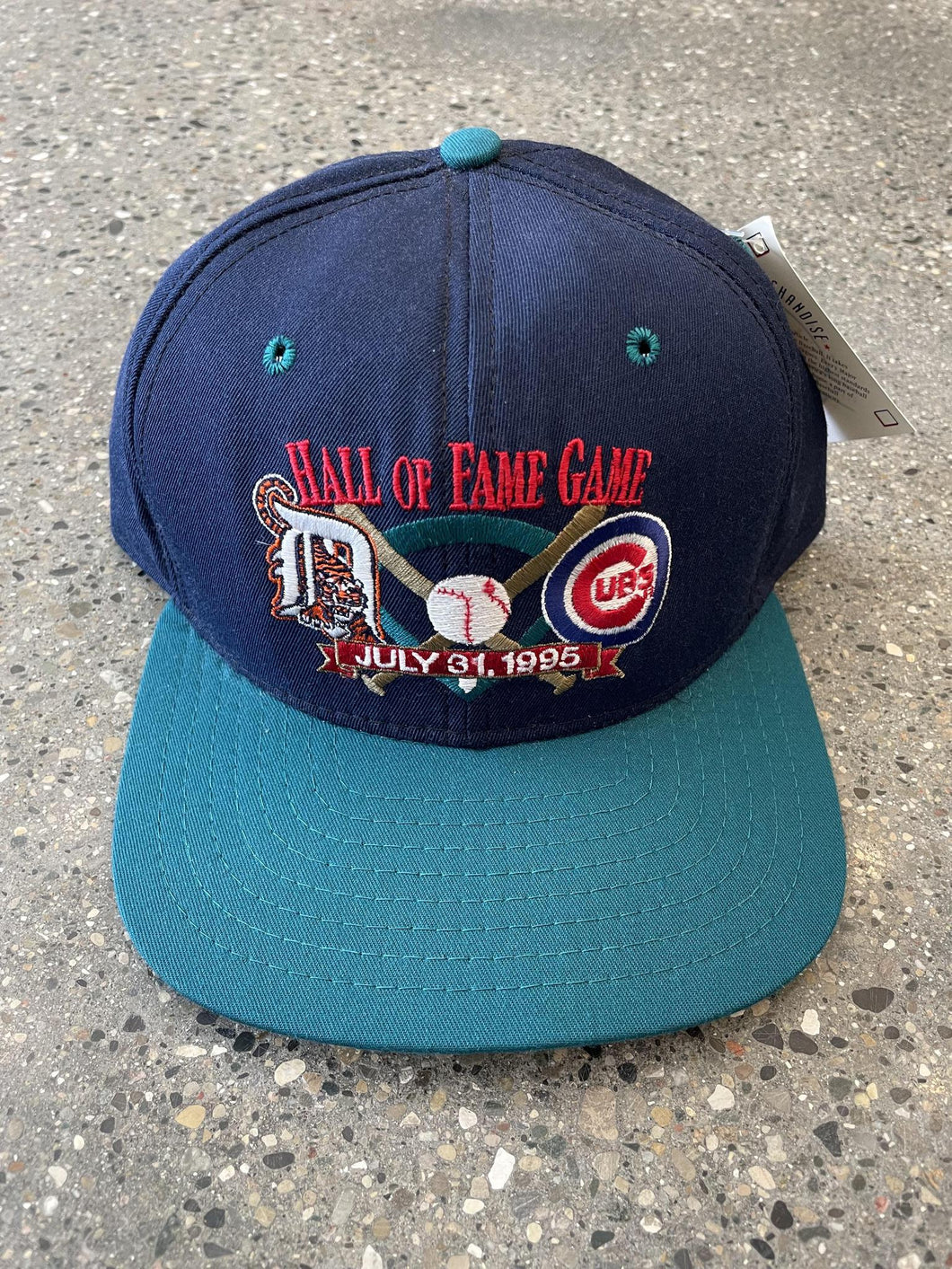 Detroit Tigers VS Chicago Cubs Vintage 1995 Hall Of Fame Game Snapback ABC Vintage 