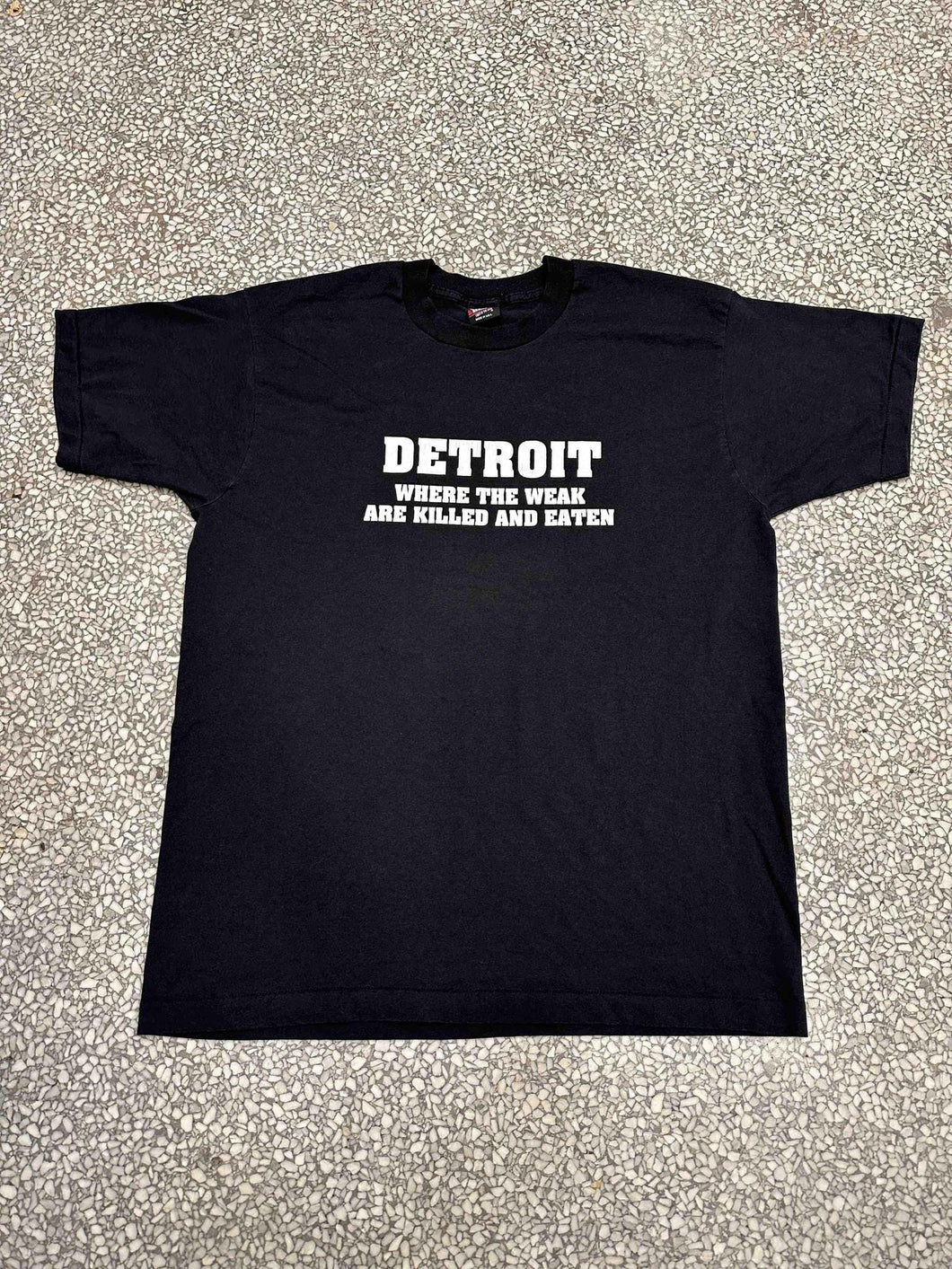 Detroit Where The Weak Are Killed And Eaten Vintage 90s Black White ABC Vintage 