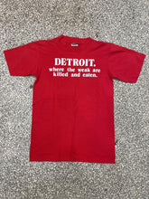 Load image into Gallery viewer, Detroit Where The Weak Are Killed And Eaten Vintage 90s Red ABC Vintage M 