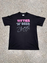 Load image into Gallery viewer, Frank Zappa Vintage 1988 Titties &#39;N&#39; Beer Puff Logo Paper Thin Black ABC Vintage 