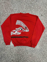 Load image into Gallery viewer, Georgia Bulldogs Vintage 1995 Taz Bugs Bunny Great Catch Crewneck Faded Red ABC Vintage 