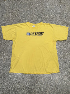 GM Detroit Vintage 90s Faded Yellow ABC Vintage 