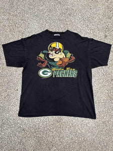 Green Bay Packers Vintage 1997 Taz Faded Black ABC Vintage 