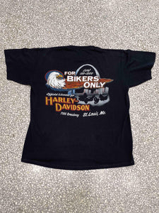 Harley Davidson Life Ain't Easy When You're Fat & Greasy Vintage 80/90s Paper Thin Black ABC Vintage 