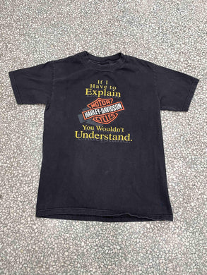 Harley Davidson Vintage 1998 Traverse City Michigan Faded Black ABC Vintage 