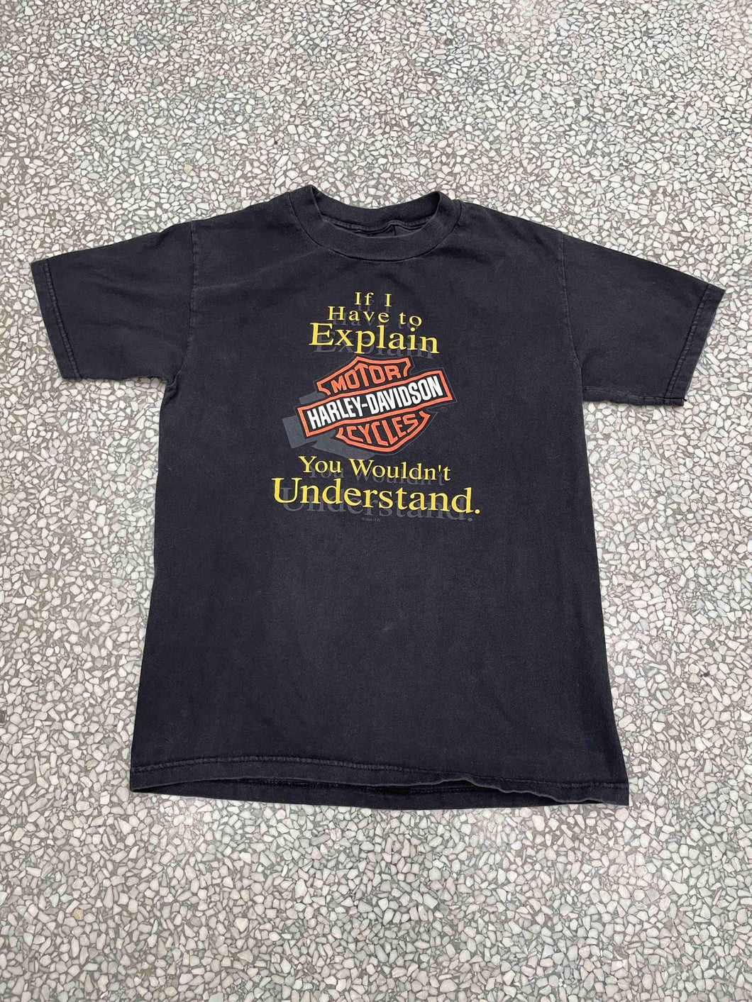 Harley Davidson Vintage 1998 Traverse City Michigan Faded Black ABC Vintage 