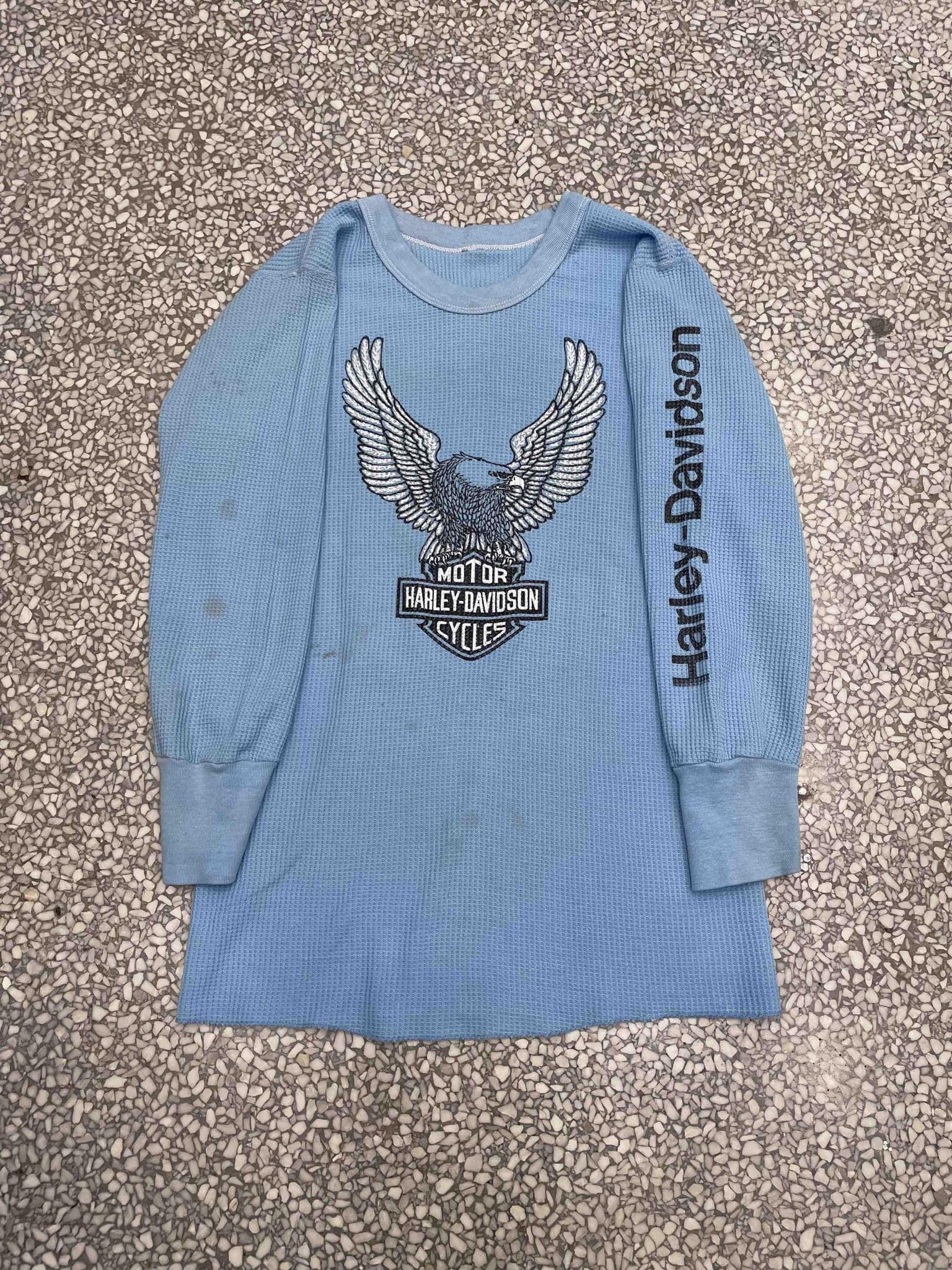 Harley-Davidson Vintage 80s Waffle Thermal L/S Shirt Light