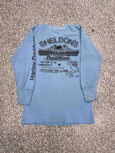 Load image into Gallery viewer, Harley-Davidson Vintage 80s Waffle Thermal L/S Shirt Light Blue ABC Vintage 