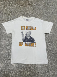 Hey Michigan Up Yours Vintage Faded White ABC Vintage 