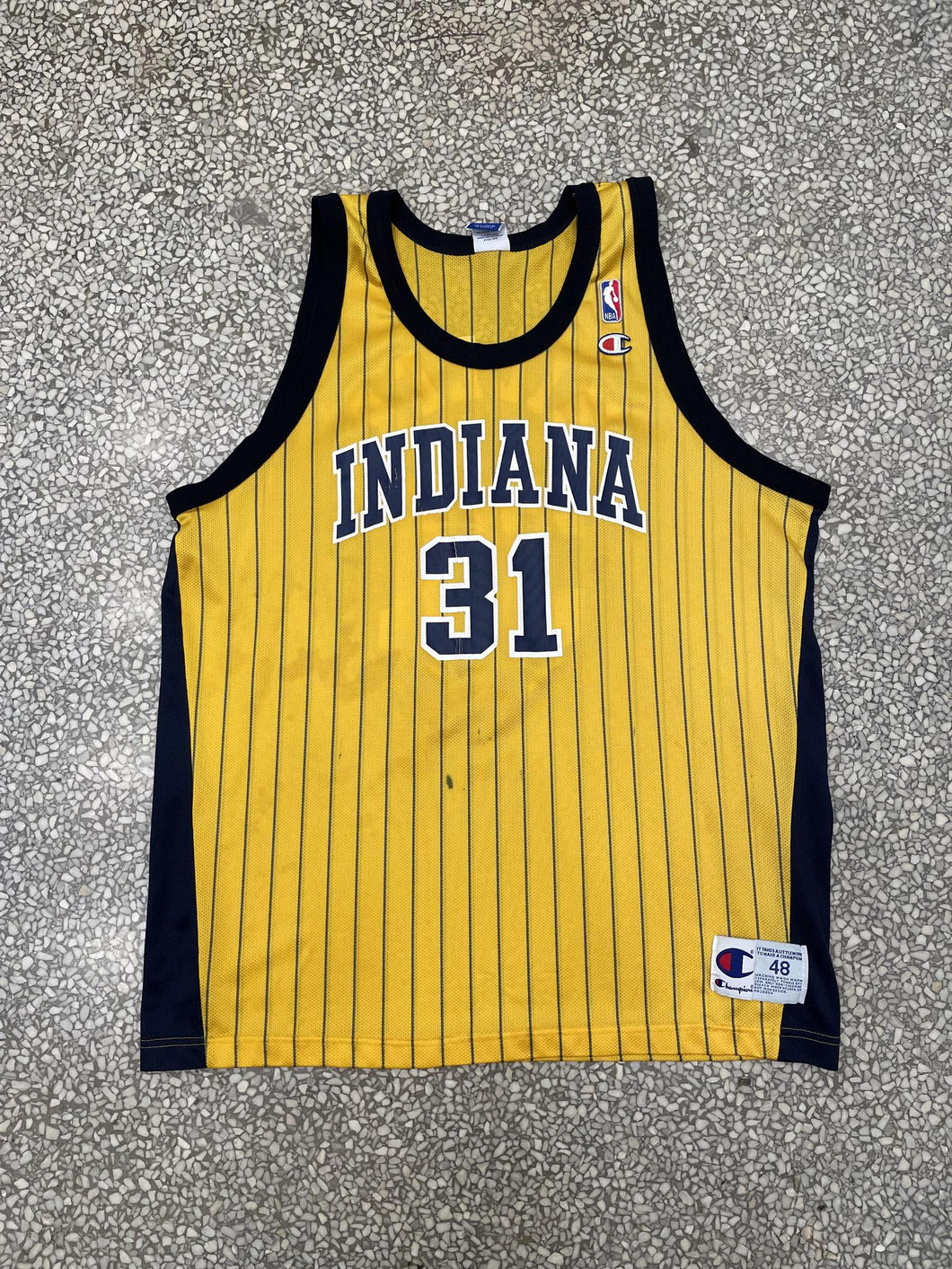 Indiana Pacers Reggie Miller Vintage Champion Jersey ABC Vintage 