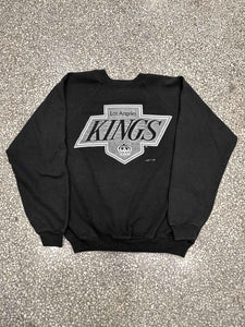 Los Angeles Kings Vintage 90s Crewneck Faded Black ABC Vintage 