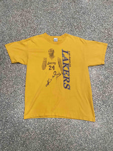 Los Angeles Lakers Kobe Bryant Vintage 2000s Faded Yellow ABC Vintage 