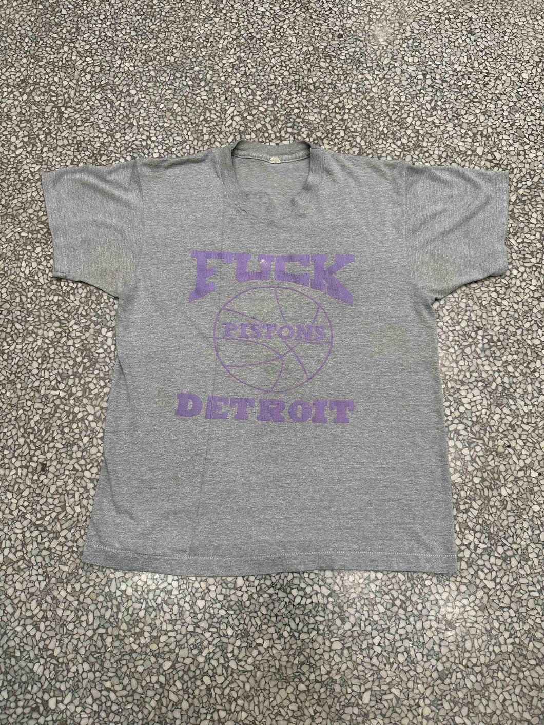 Los Angeles Lakers Vintage 1988 Fuck Detroit Pistons We Will Repeat Paper Thin Grey ABC Vintage 