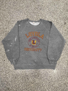 Loyola Vintage 70s Crest Crewneck Grey ABC Vintage 
