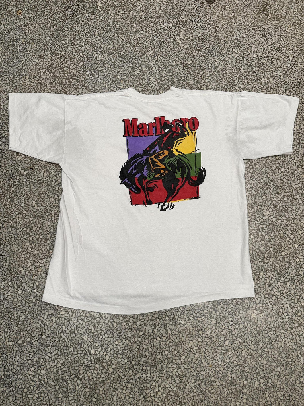 Marlboro Vintage 1995 CNY Pocket Tee Faded White ABC Vintage 