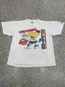 Miami Dolphins Vintage 1990 Bart Simpson Faded White ABC Vintage 