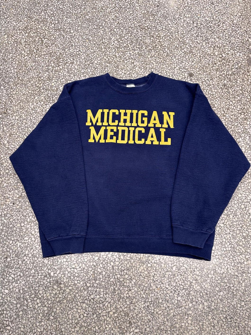Michigan Medical Vintage 90s Crewneck Faded Navy ABC Vintage 