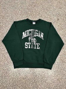 Michigan State Spartans Vintage 90s Crewneck Faded Green ABC Vintage 