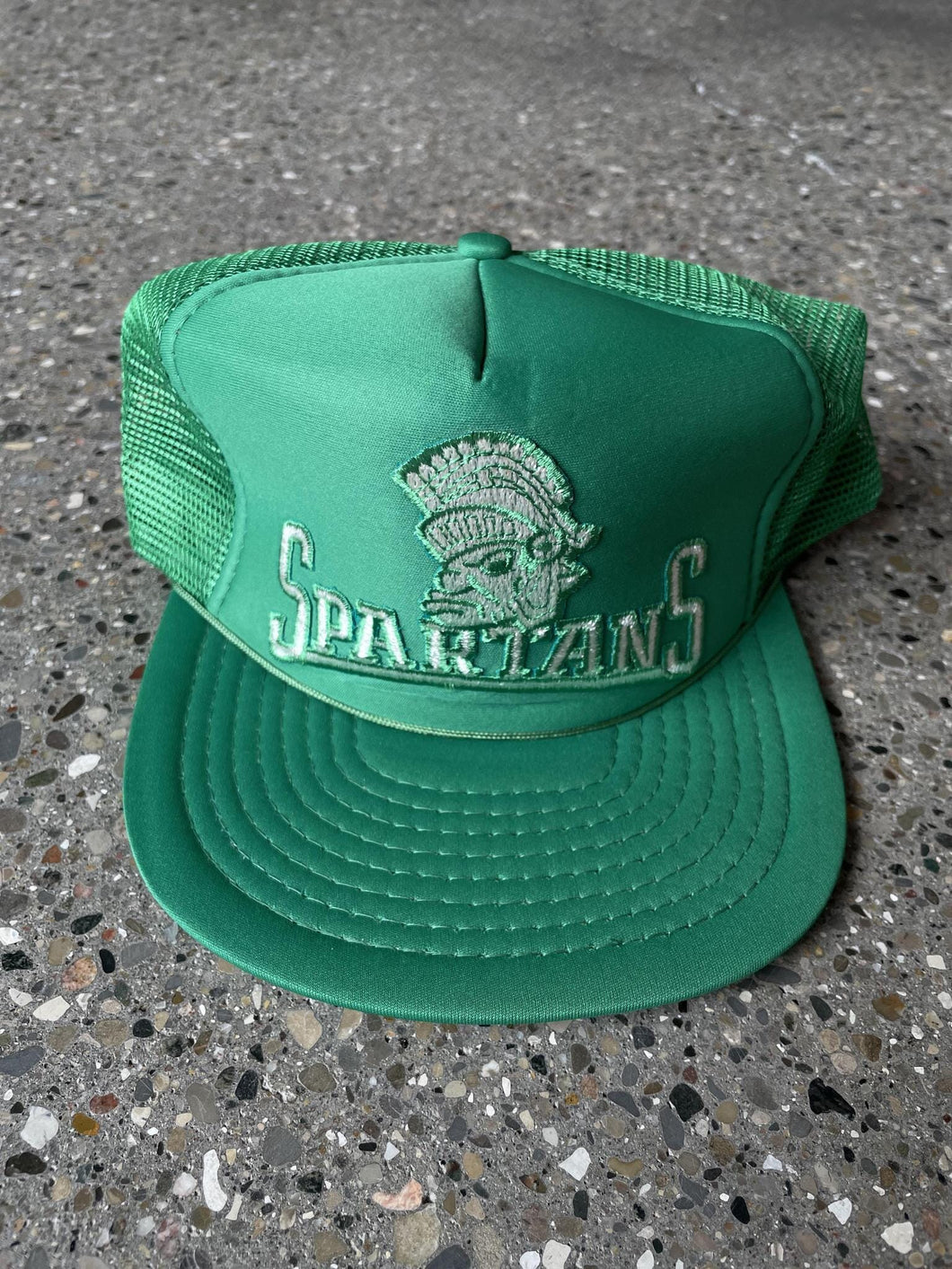 Michigan State Spartans Vintage Trucker Hat Green Mesh ABC Vintage 