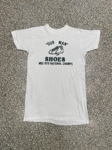Michigan State Vintage 1979 "Our Man" Shoes National Champs Paper Thin White ABC Vintage 