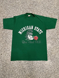 Michigan State Vintage 1988 Rose Bowl Faded Kelly Green ABC Vintage 