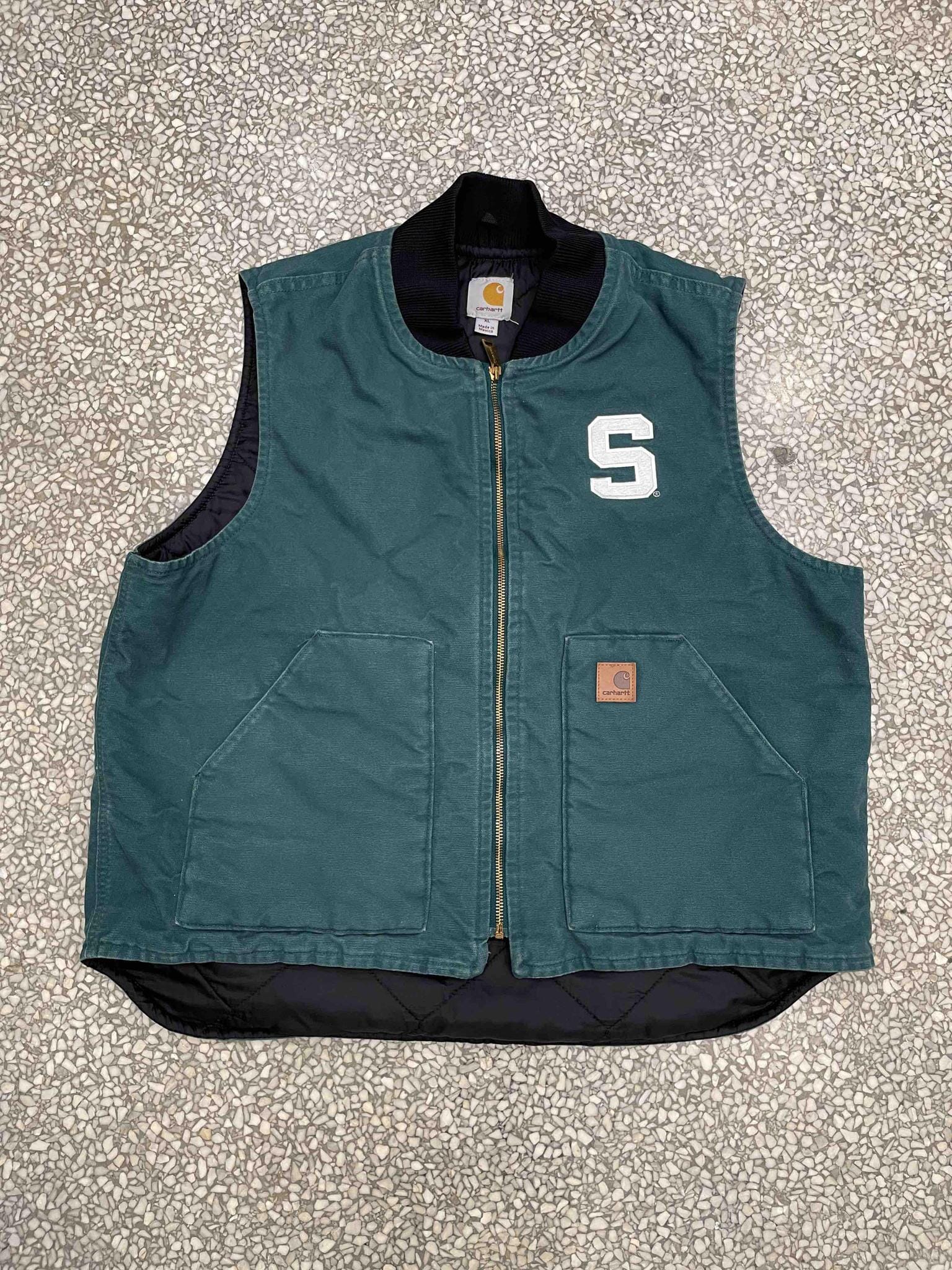 Michigan State Vintage 90s Carhartt Vest