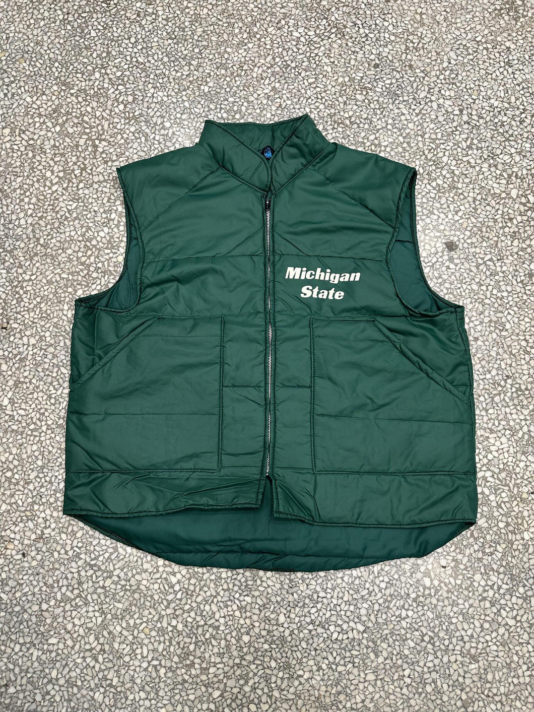 Michigan State Vintage 90s Champion Zip Up Vest ABC Vintage 