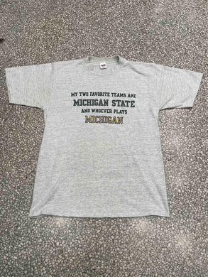 Michigan State Vintage 90s Favorite Teams Grey ABC Vintage 