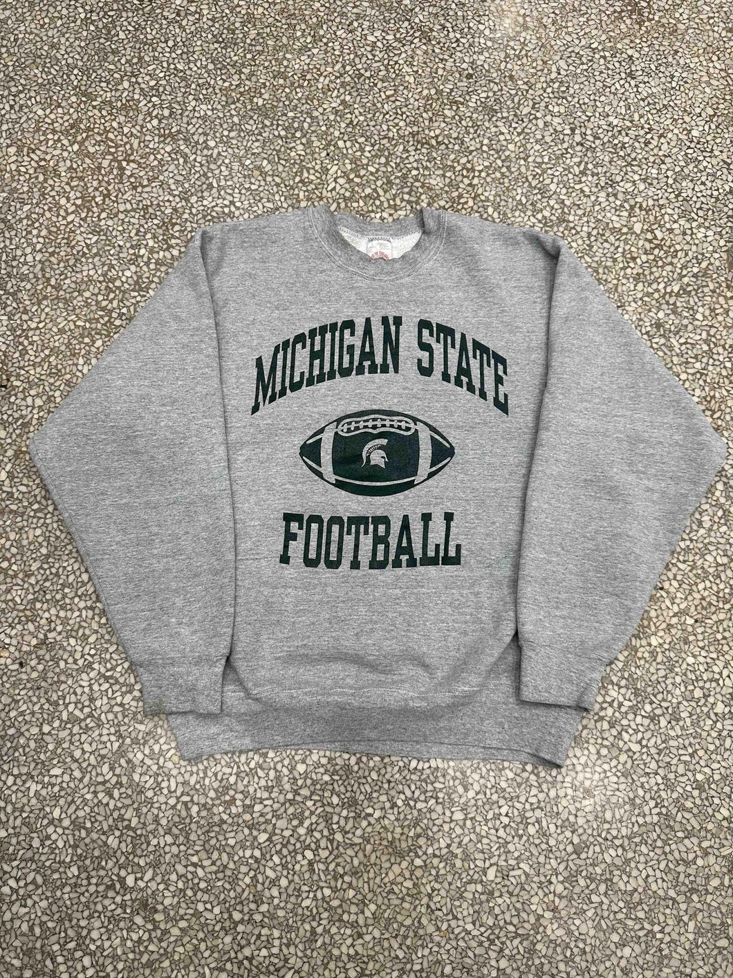 Michigan State Vintage 90s Football Crewneck Grey ABC Vintage 