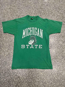 Michigan State Vintage 90s Spartans Faded Kelly Green ABC Vintage 