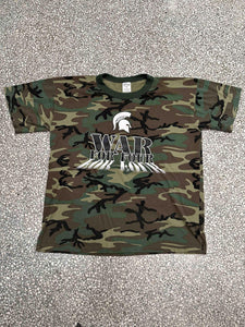 Michigan State Vintage 90s War For Four Faded Camo ABC Vintage 